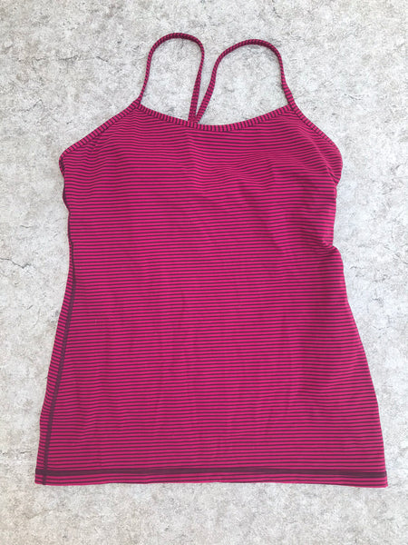 LuLuLemon Ladies Size Large With Support Bra Inside Yoga Workout Tank Top  Raspberry Like New
