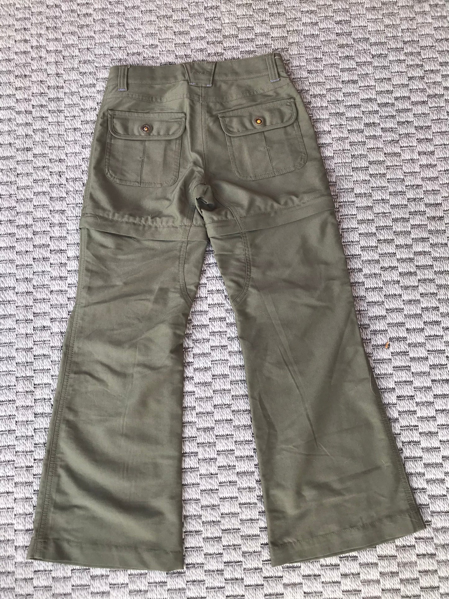 MEC Hiking Pants Child Size 8 Khaki With Zipper Removable Leg for Shorts