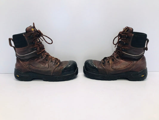 Men's Work Boots Dakota SA Safety Badged Steel Toe Men's Size 10.5  Brown Leather Excellent