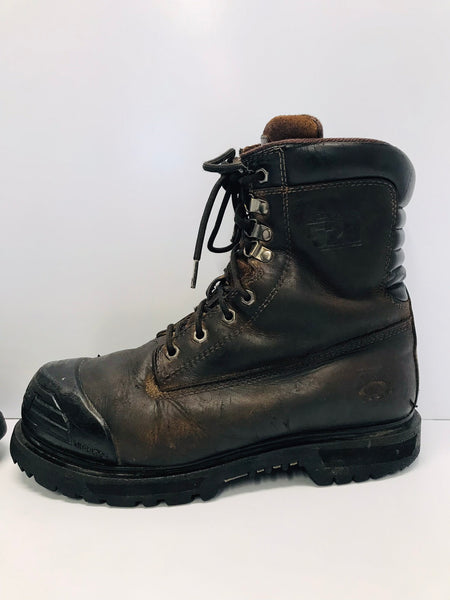 Men's Work Boots Dakota SA Safety Badged Steel Toe Men's Size 9  Brown Leather Excellent