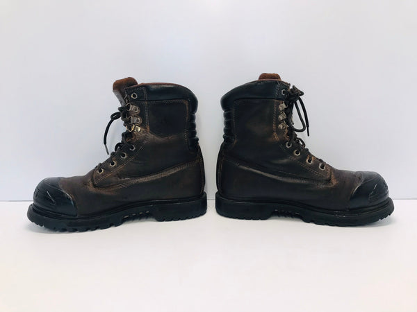 Men's Work Boots Dakota SA Safety Badged Steel Toe Men's Size 9  Brown Leather Excellent