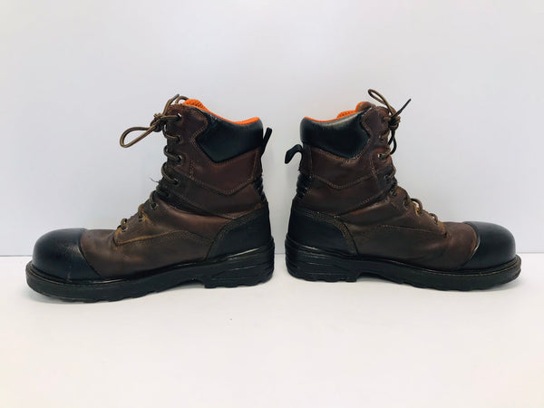Men's Work Boots Timberland SA Safety Badged Steel Toe Men's Size 11 Wide Brown Leather Excellent