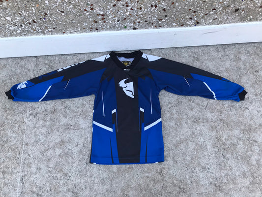 Motocross Dirt Bike BMX Jersey Child Size X Small 6-7 Thor Blue Black Like New