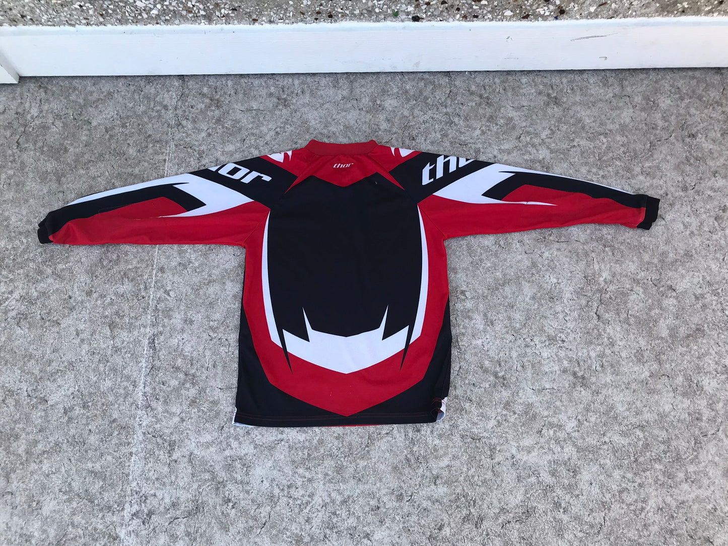 Motocross Dirt Bike BMX  Jersey Child Size Y Medium 8-10 Thor Red Black White Like New