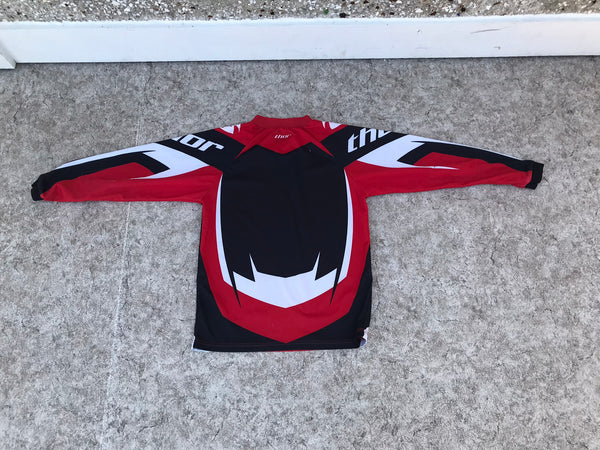 Motocross Dirt Bike BMX  Jersey Child Size Y Medium 8-10 Thor Red Black White Like New