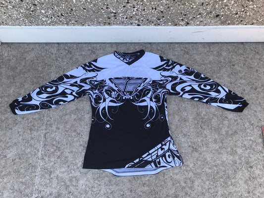 Motocross Dirt Bike BMX Jersey Men's Size Medium Fly Black White Like New