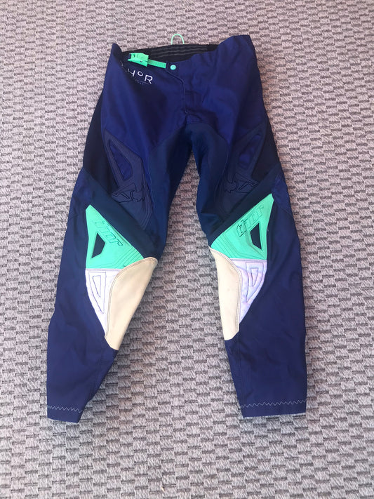 Motocross Dirt Bike BMX Pants Men's Size 32-34 inch Thor Blue Teal Like New