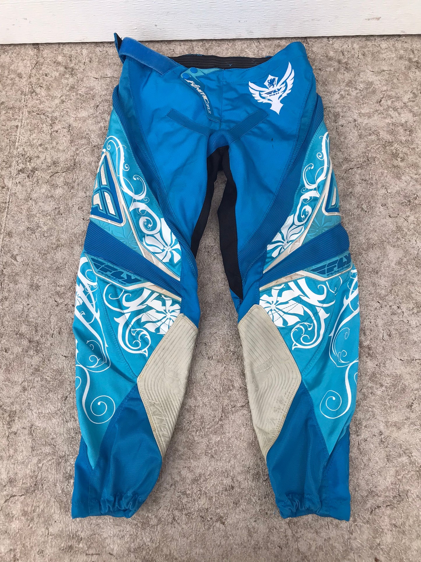 Motorcross Dirt Bike BMX Pants Ladies Size 5-6 Fly Blue Black Racing Excellent