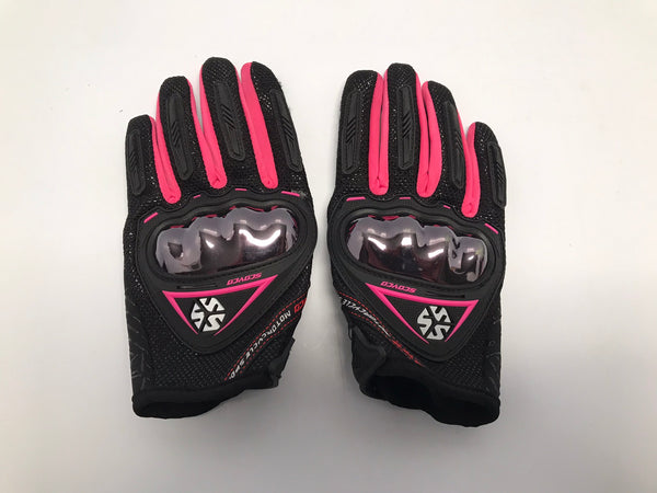 Motorcycle Scoyco Gloves Ladies Size Medium New Black Pink