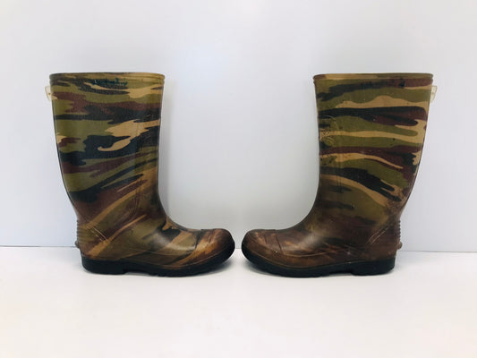 Rain Boots Child Size 1 Camo Waterproof