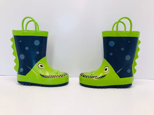 Rain Boots Child Size 9 Toddler Green Dinosaur Waterproof