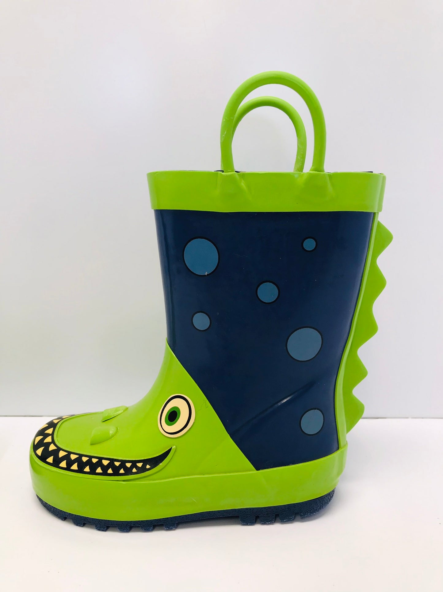 Rain Boots Child Size 9 Toddler Green Dinosaur Waterproof