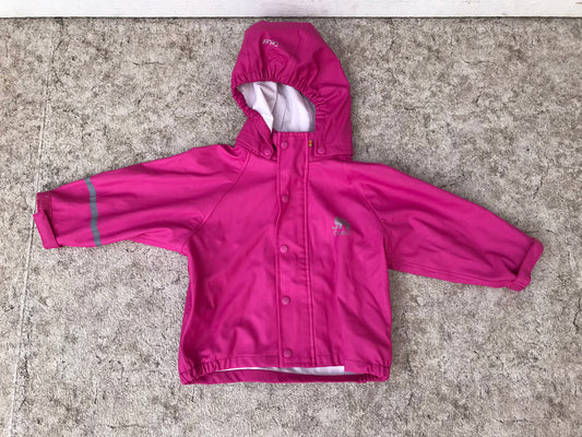 Rain Coat Child Size 12-18 Month From Europe Fushia Pink Waterproof  Excellent