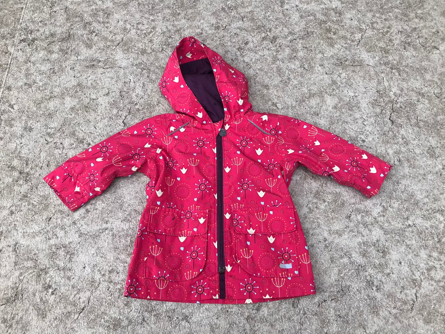 Rain Coat Child Size 12 Month MEC Pink Purple