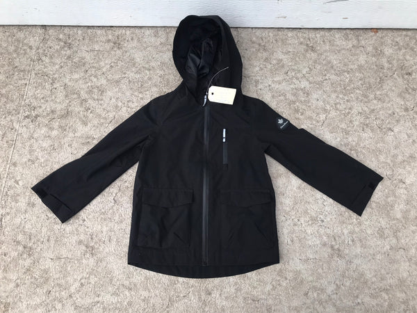 Rain Coat Child Size 4-5 Canadian Black Sealed Zippers Waterproof