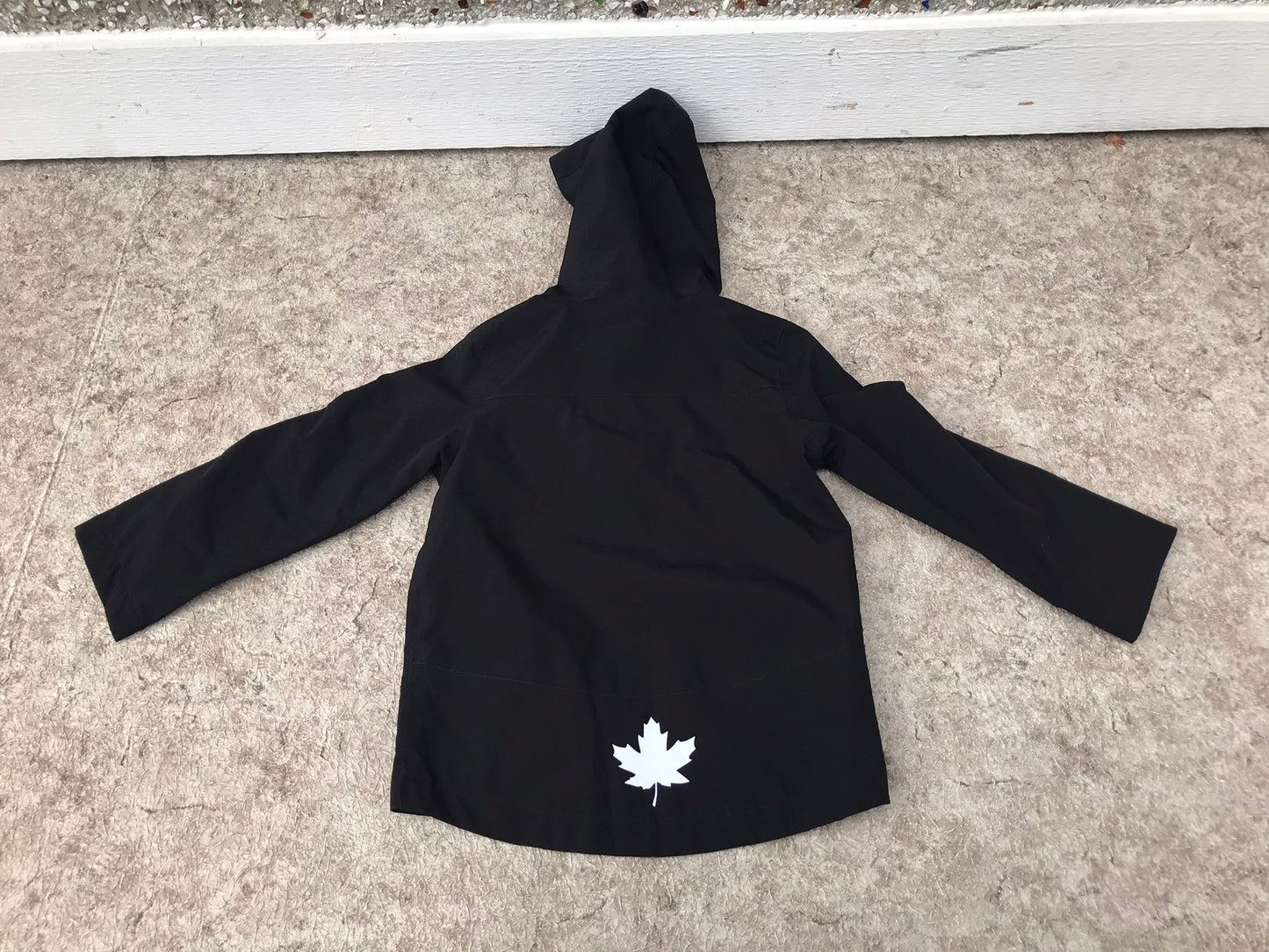 Rain Coat Child Size 4-5 Canadian Black Sealed Zippers Waterproof