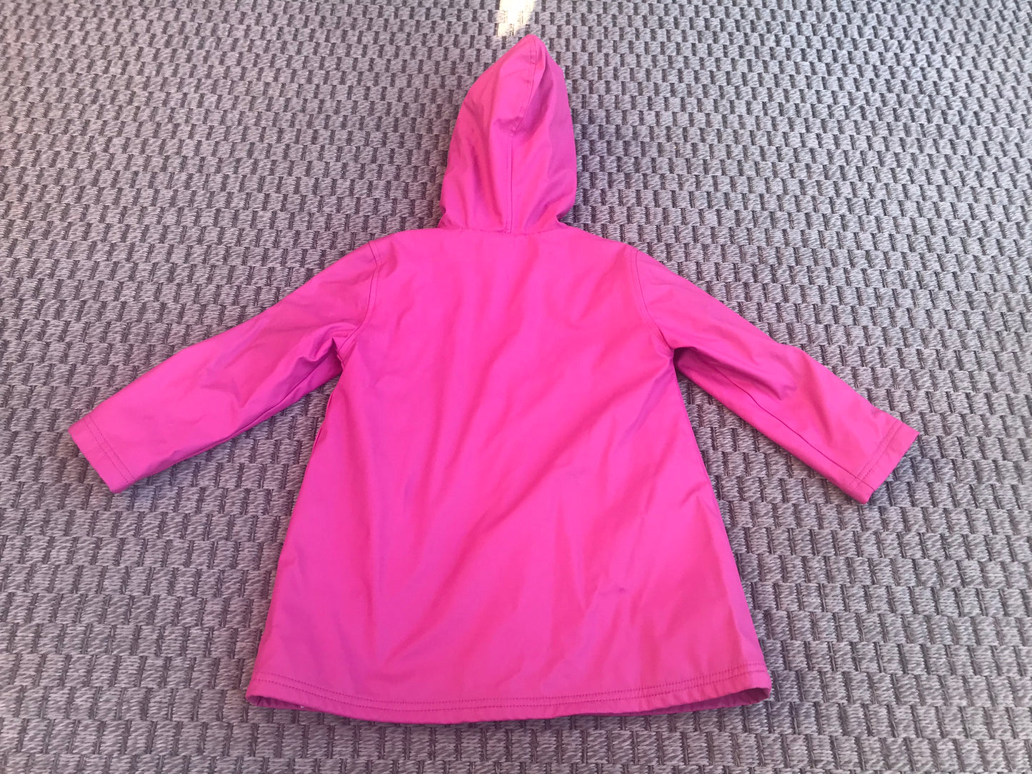 Rain Coat Child Size 5 Hatley Fushia Pink and Navy