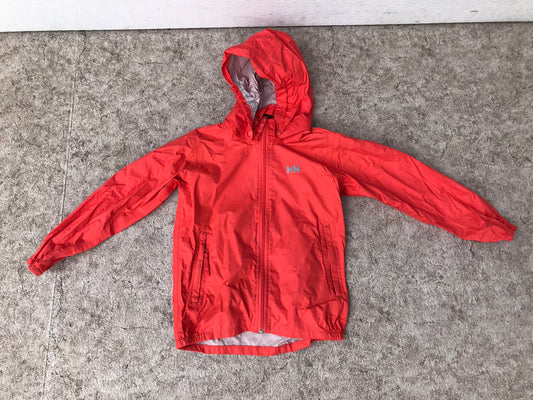 Rain Coat Child Size 7 Helly Hansen Orange  Excellent