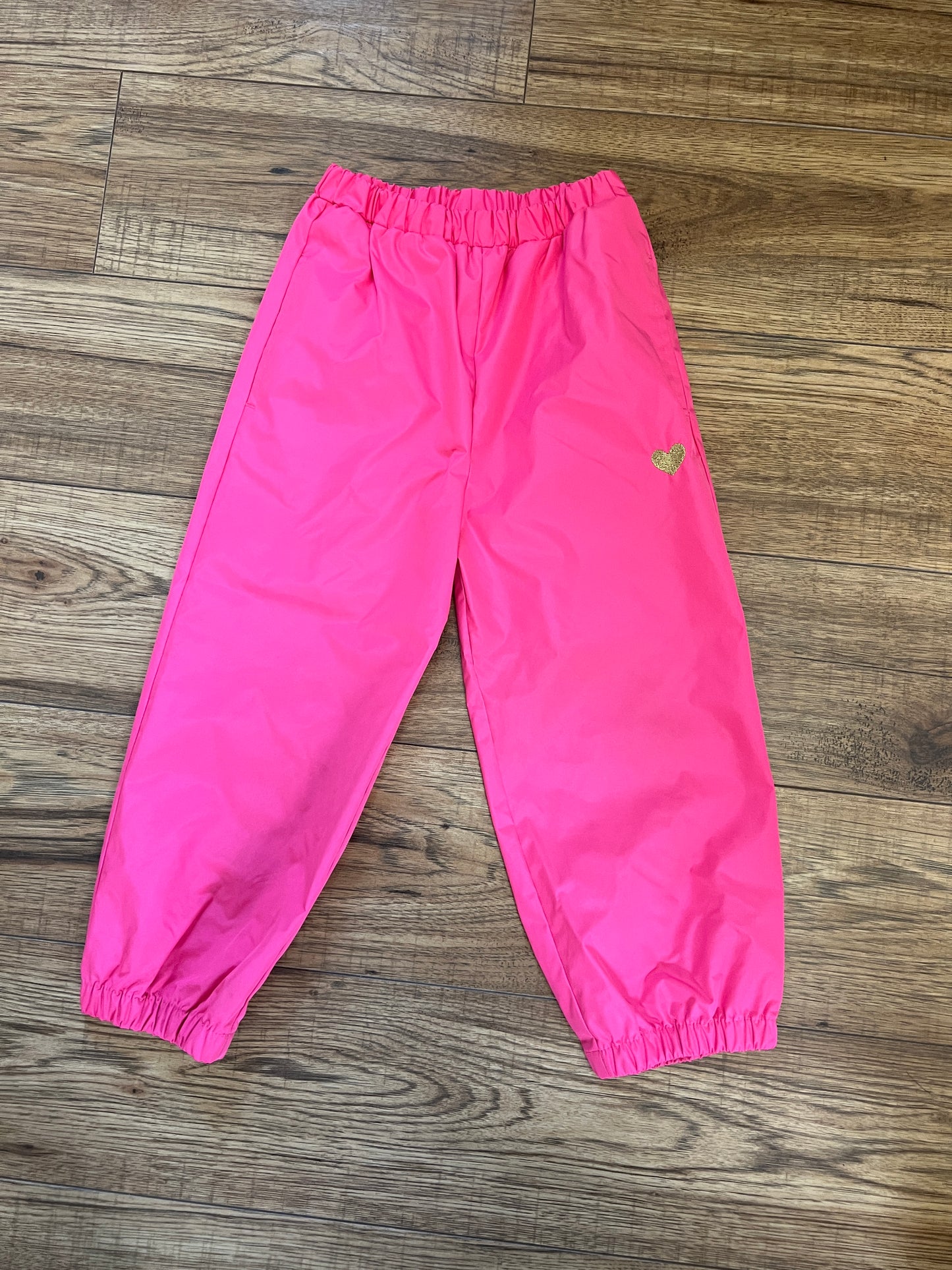 Rain Pants Child Size 5 Oshkosh Barbie Pink with Heart