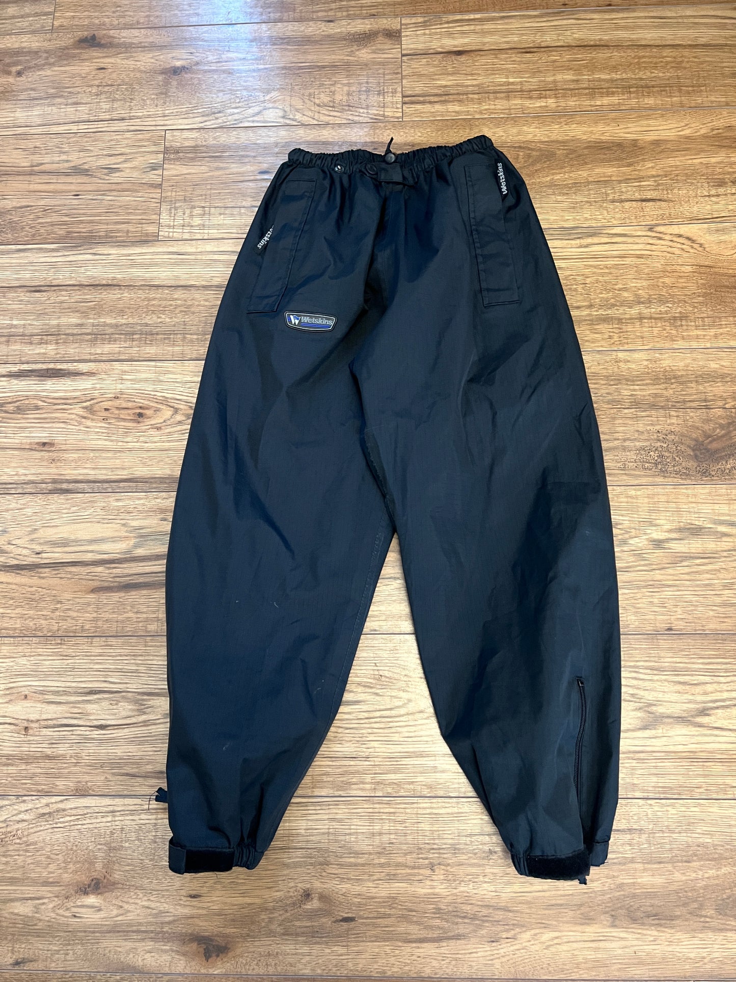 Rain Pants Child Size 8-10 Wetskins Black Waterproof Excellent