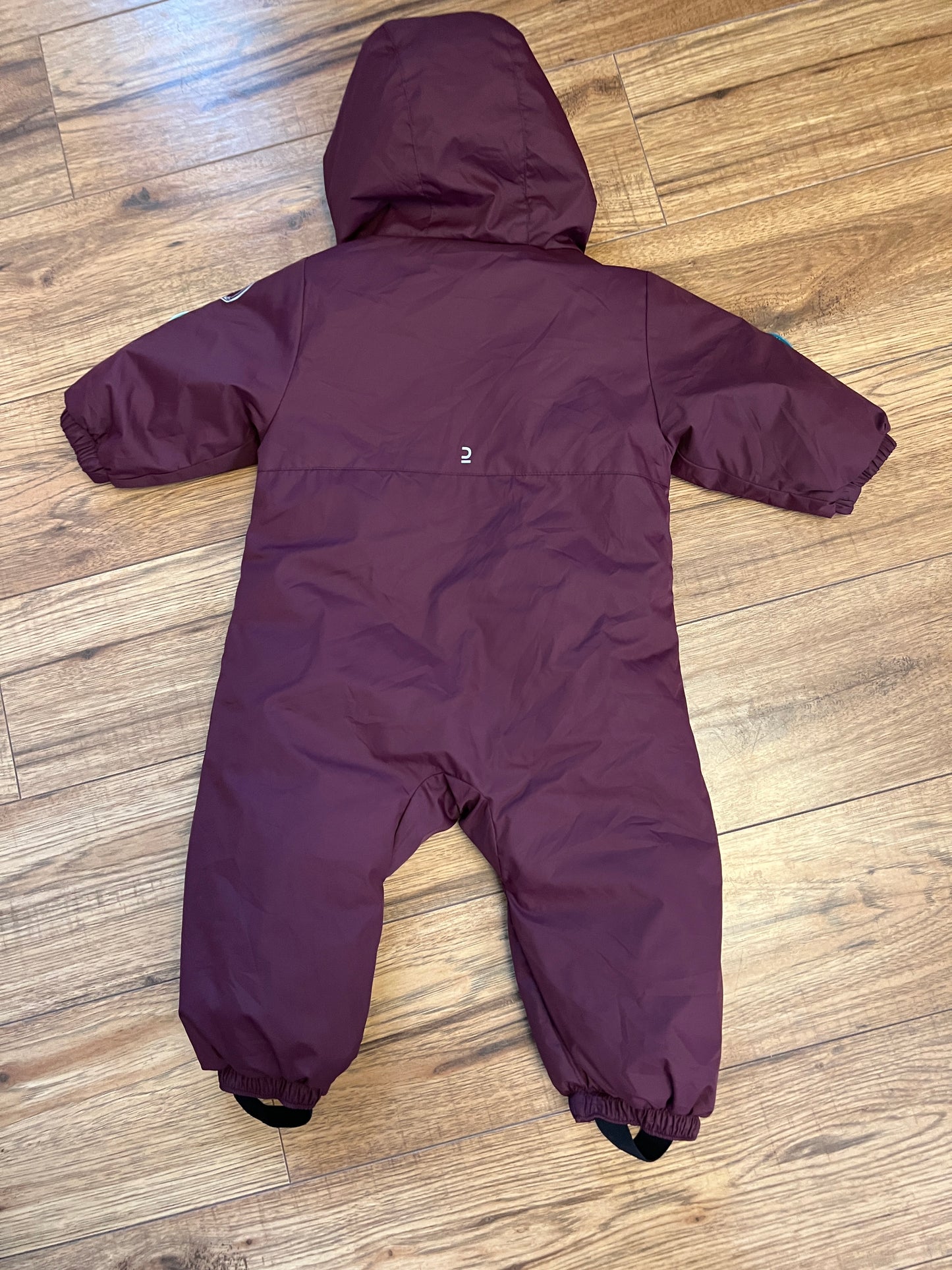 Rain Snow Suit Baby Infant Size 12 Months 1pc Decathlon Lugik Fleece Lined Waterpoof Purple Aqua Blue Designed In The French Alps