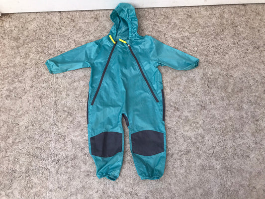 Rain Suit Child Size 3 T Muddy Buddy Cloud Veil  Pants Coat Teal Grey  Excellent