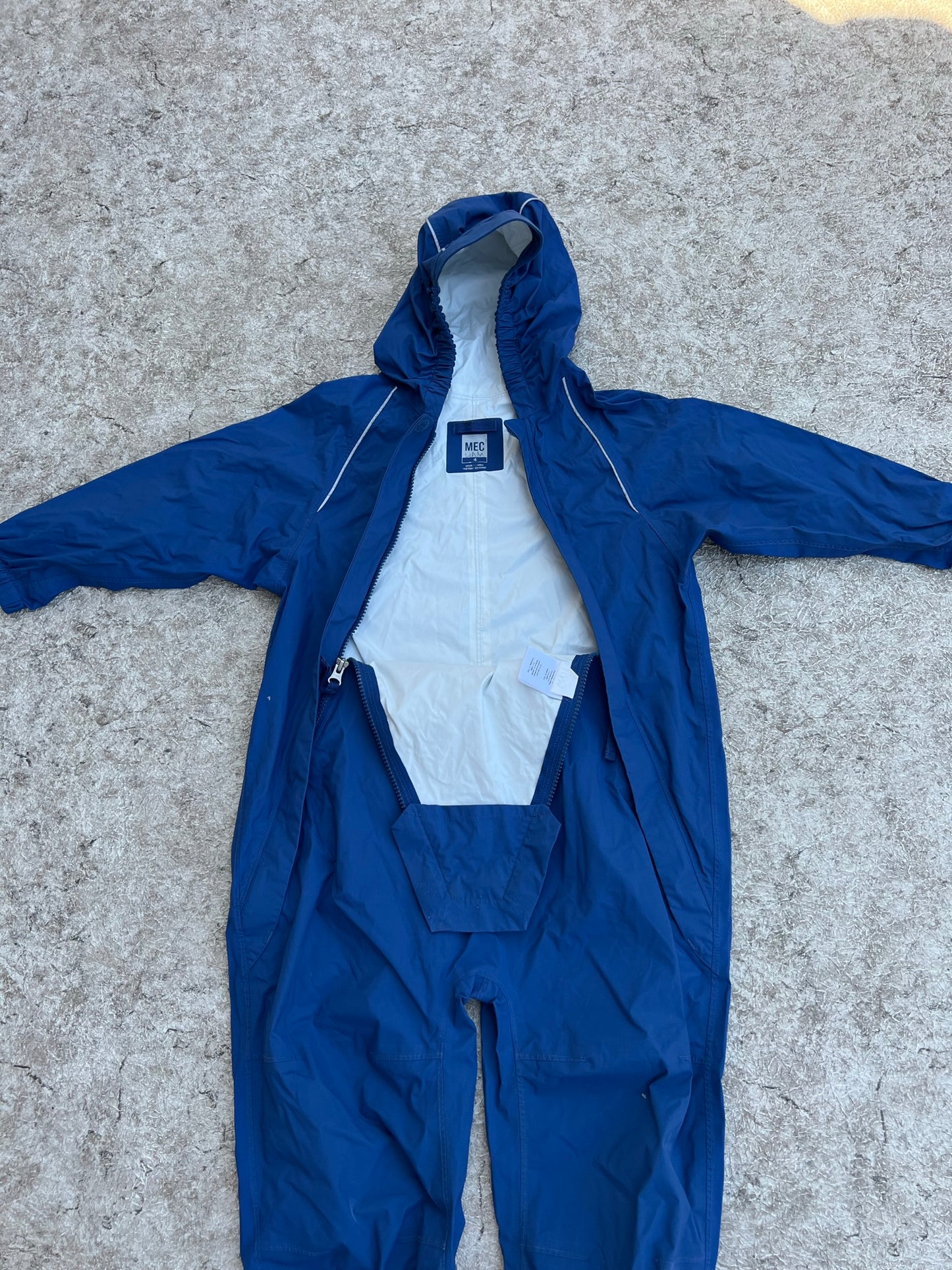 Rain Suit Child Size 4 Muddy Buddy MEC Pants Coat Marine Blue