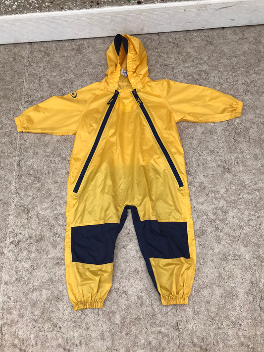 Rain Suit Child Size 4 Muddy Buddy Tuffo Pants Coat Excellent Yellow Blue