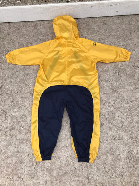 Rain Suit Child Size 4 Muddy Buddy Tuffo Pants Coat Excellent Yellow Blue