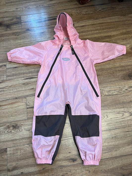 Rain Suit Child Size 4 Muddy Buddy Tuffo Pink