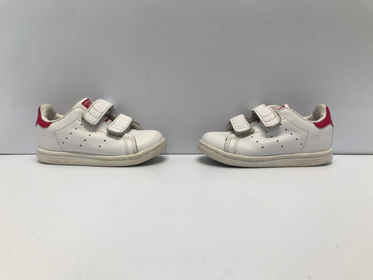 Runners Infant Baby Size 6 Adidas Stan Smite White PInk Excellent