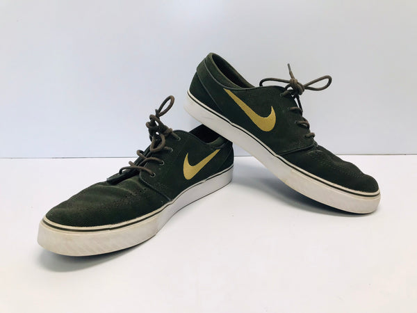 Runners Shoes Men's Size 12 Nike Zoom Air Stephan Janoski Canvas Sage Gold Excellent