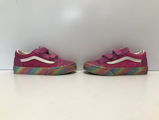 Running Shoes Child Size 3 Vans Old Skool Pink Glitter Shoes Like New