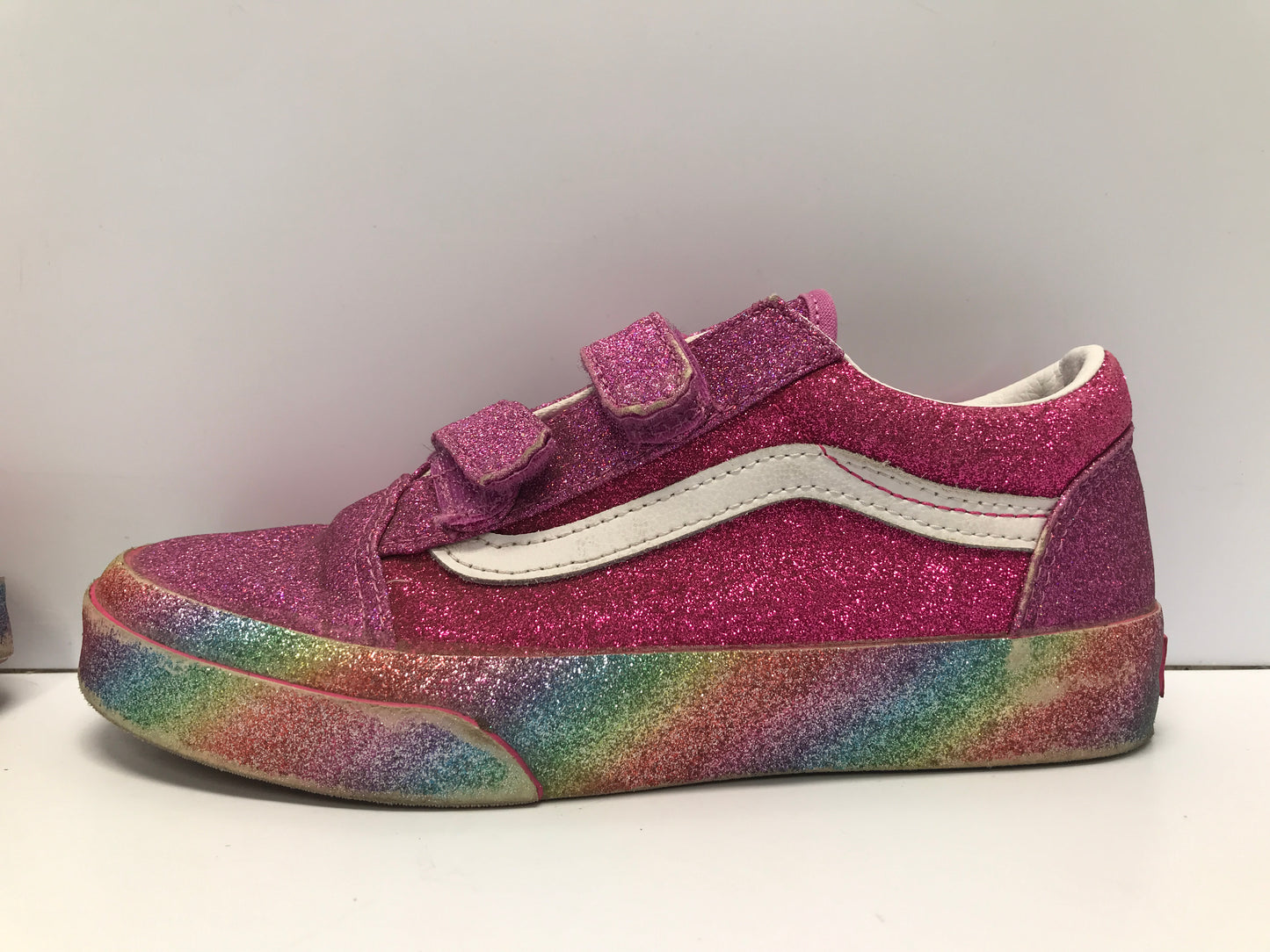 Running Shoes Child Size 3 Vans Old Skool Pink Glitter Shoes Like New