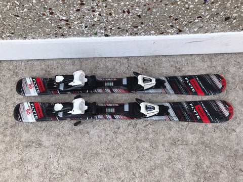 Ski 090 Tecno Pro Team Parabolic Red Black White With Bindings Excellent