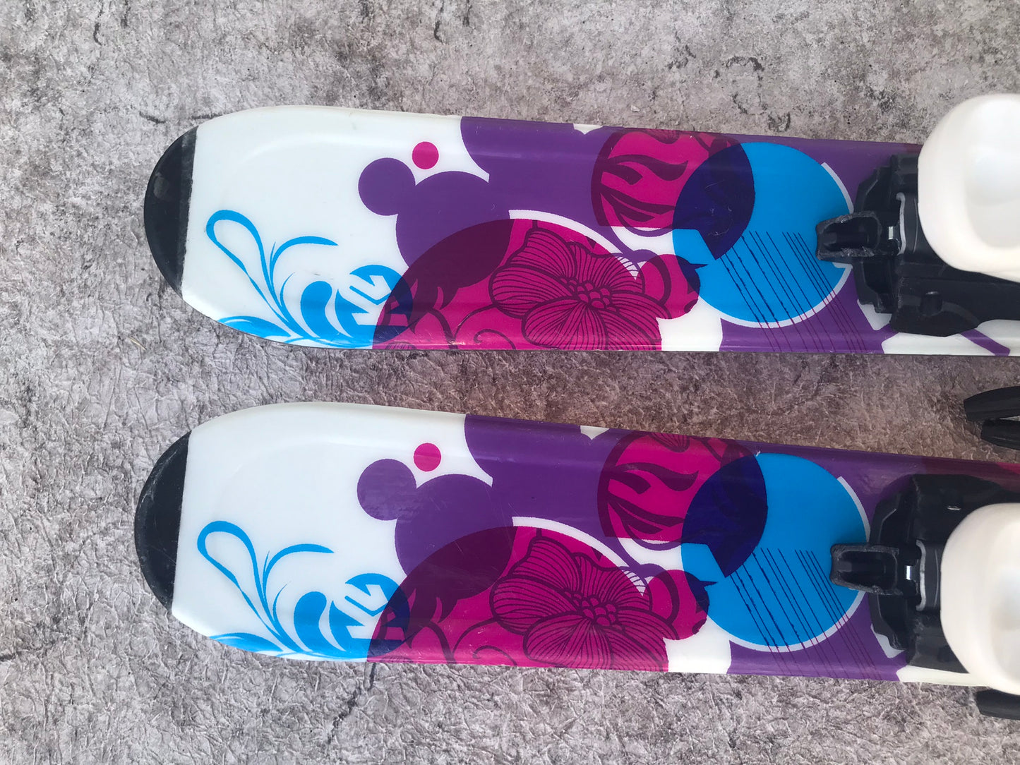 Ski 100 K-2 Parabolic Pink Purple Blue White With Bindings