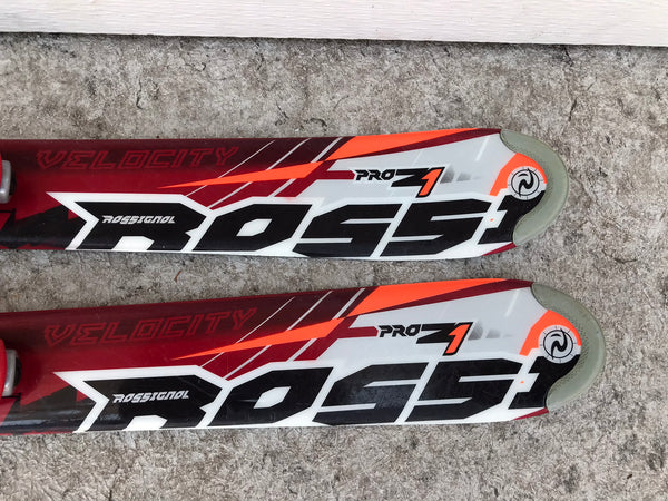 Ski 100 Rossignol  Pro Parabolic With Bindings Red Orange Excellent