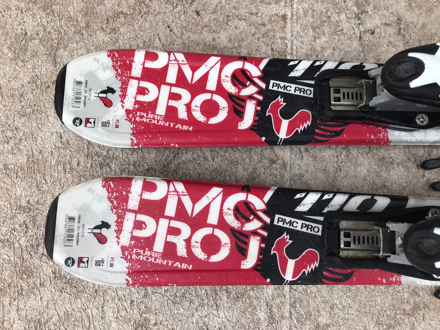 Ski 110 Rossignol Pro J Parabolic White Red Blue With Bindings Excellent
