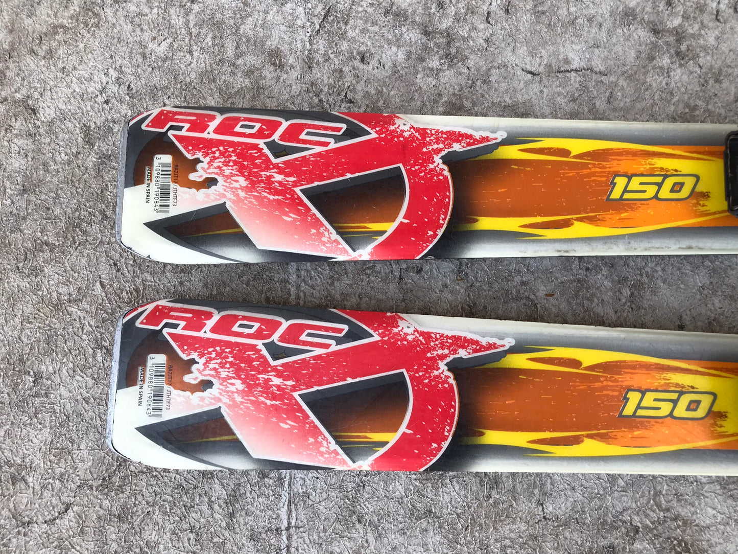 Ski 150 Rossignol Parabolic With Bindings Grey Orange