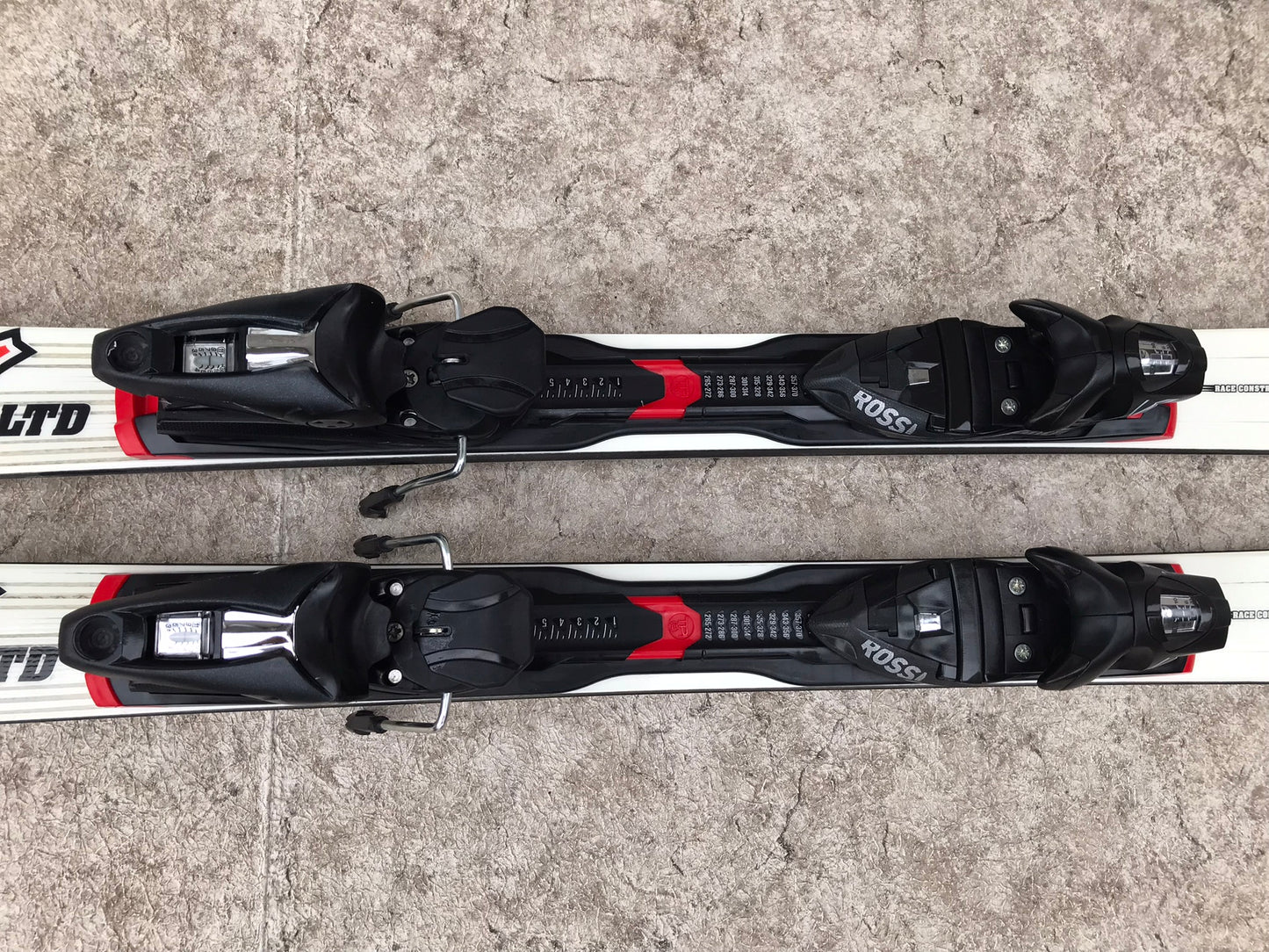 Ski 162 Rossignol Strato Parabolic White Red Black With Bindings Like New