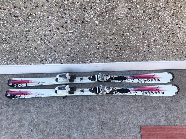 Ski 163 Dynastar Exclusive Pink White Black Parabolic with Bindings Excellent