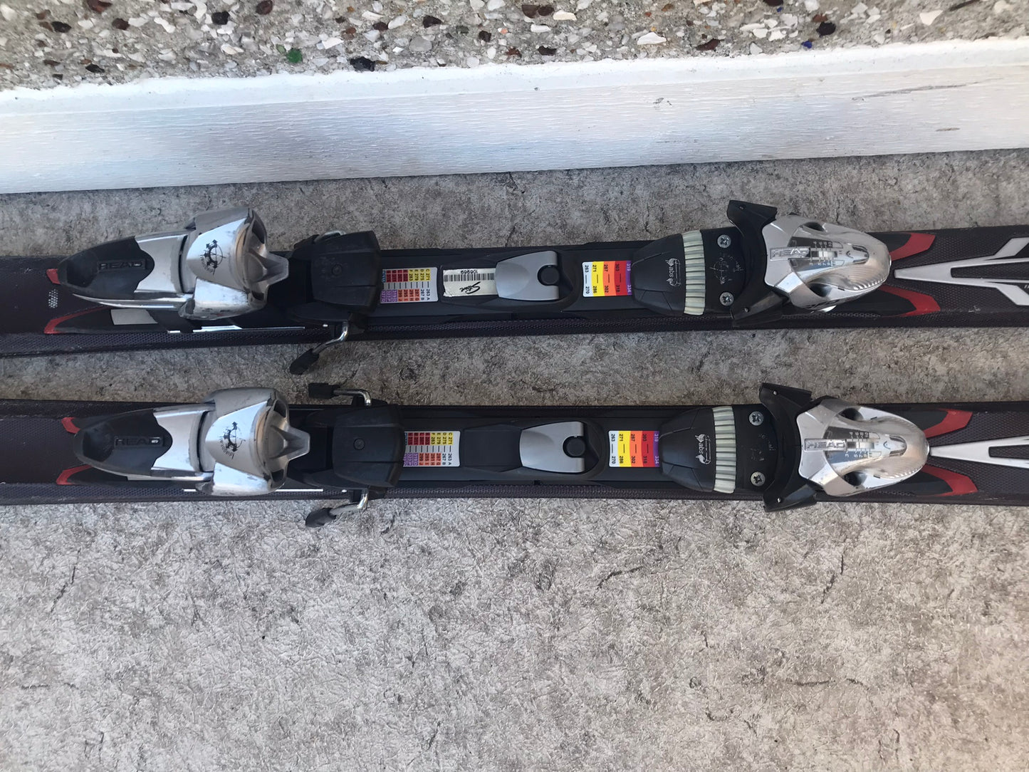 Ski 163 Head Liquid Metal Parabolic Black Plum With Bindings That fit Up To Size 13