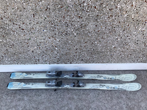 Ski 167 K-2 Secret Sweet Luv White Grey Blue Parabolic with Bindings Excellent