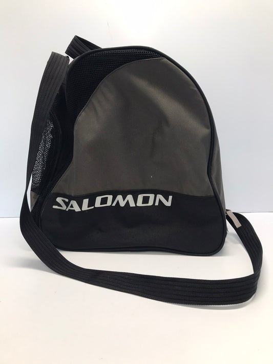 Ski Boot Bag Salomon and Accessory Front Black Grey Excellent Like New