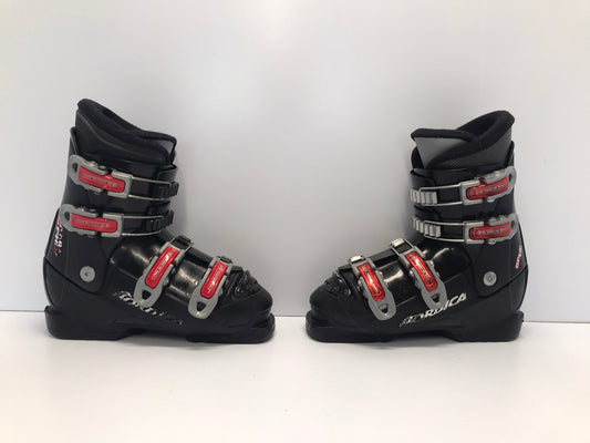 Ski Boots Mondo Size 23.0 Child Size 4-5 270 mm Black Red Minor Wear New Buckles
