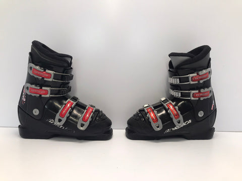 Ski Boots 23.0 Child Size 4-5 270 mm Black Red Minor Wear New Buckles