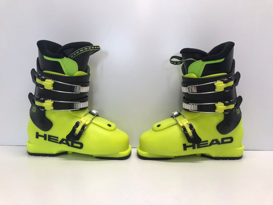 Ski Boots Mondo Size 23.5 Men's Size 5.5 Ladies Size 6.5 277 mm Head Lime Black Like New