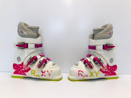 Ski Boots Mondo Size 19.0 Child Size 19.0 237 mm Roxy White Pink Yellow minor Scratches