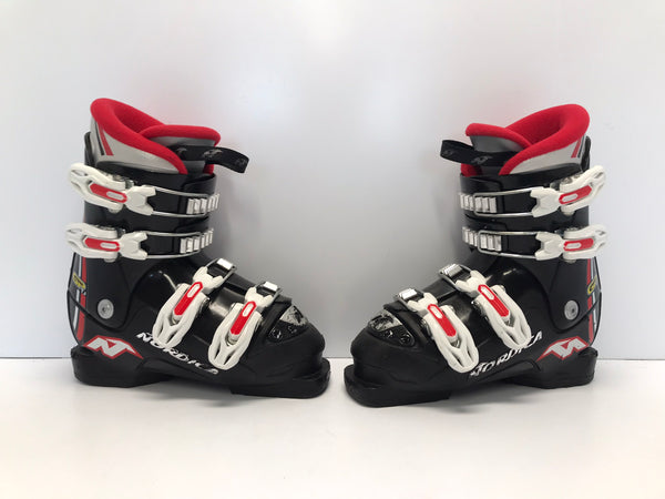 Ski Boots Mondo Size 19 Child Size 13-1 240 mm Nordica Black White Red
