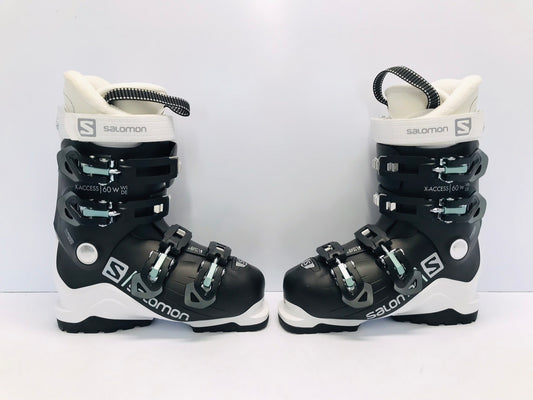 Ski Boots Mondo Size 23.0 Men Size 5 Ladies Size 6 276 mm  Wide For Wide Feet Salomon S Black White NEW